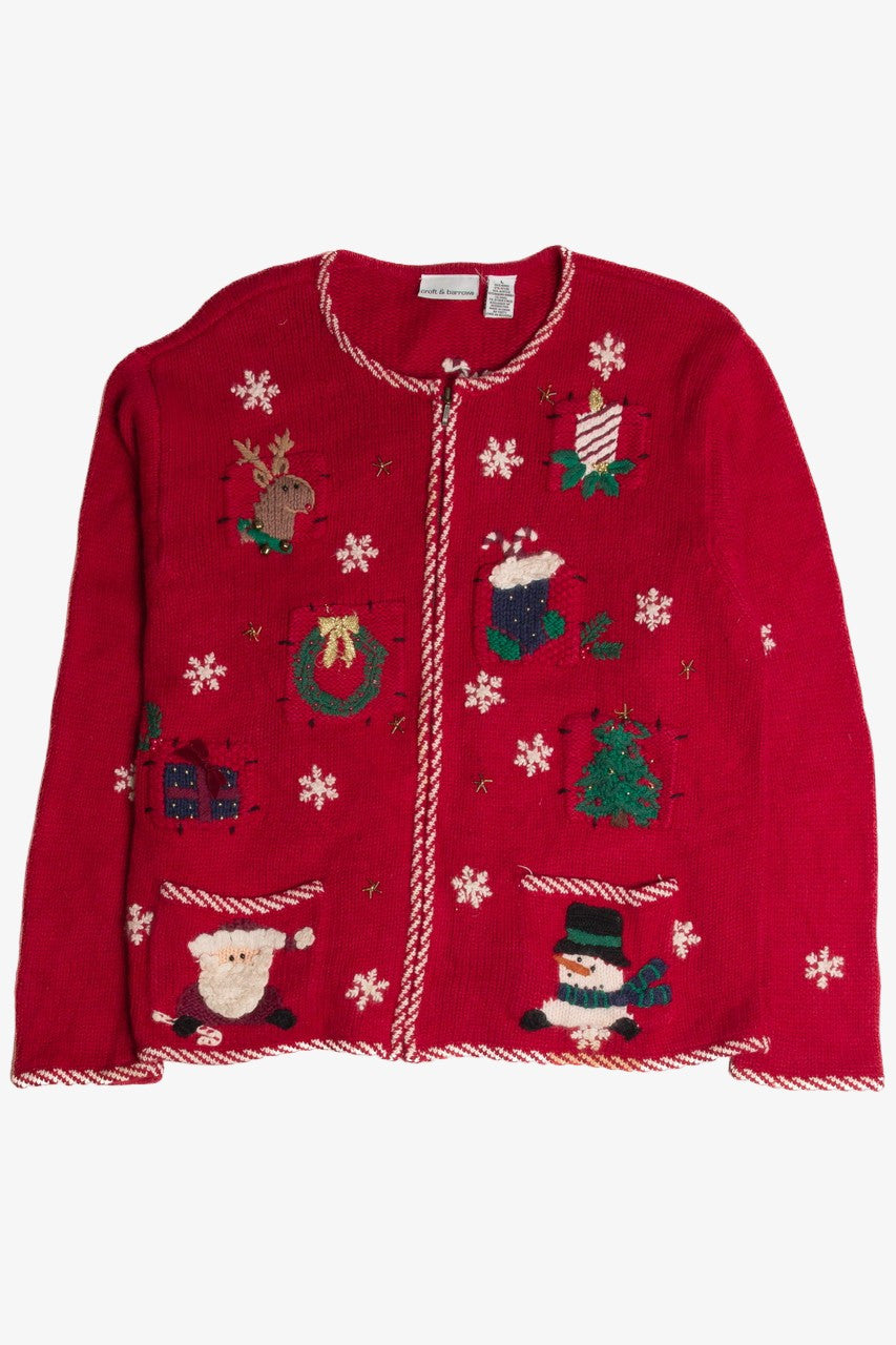 Vintage Red Ugly Christmas Cardigan 62709