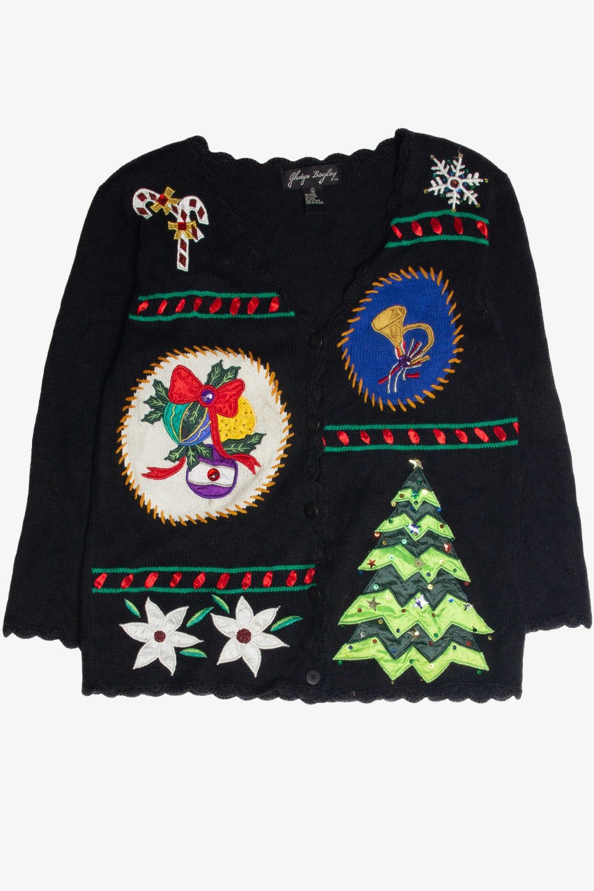 Vintage Black Ugly Christmas Cardigan 59869