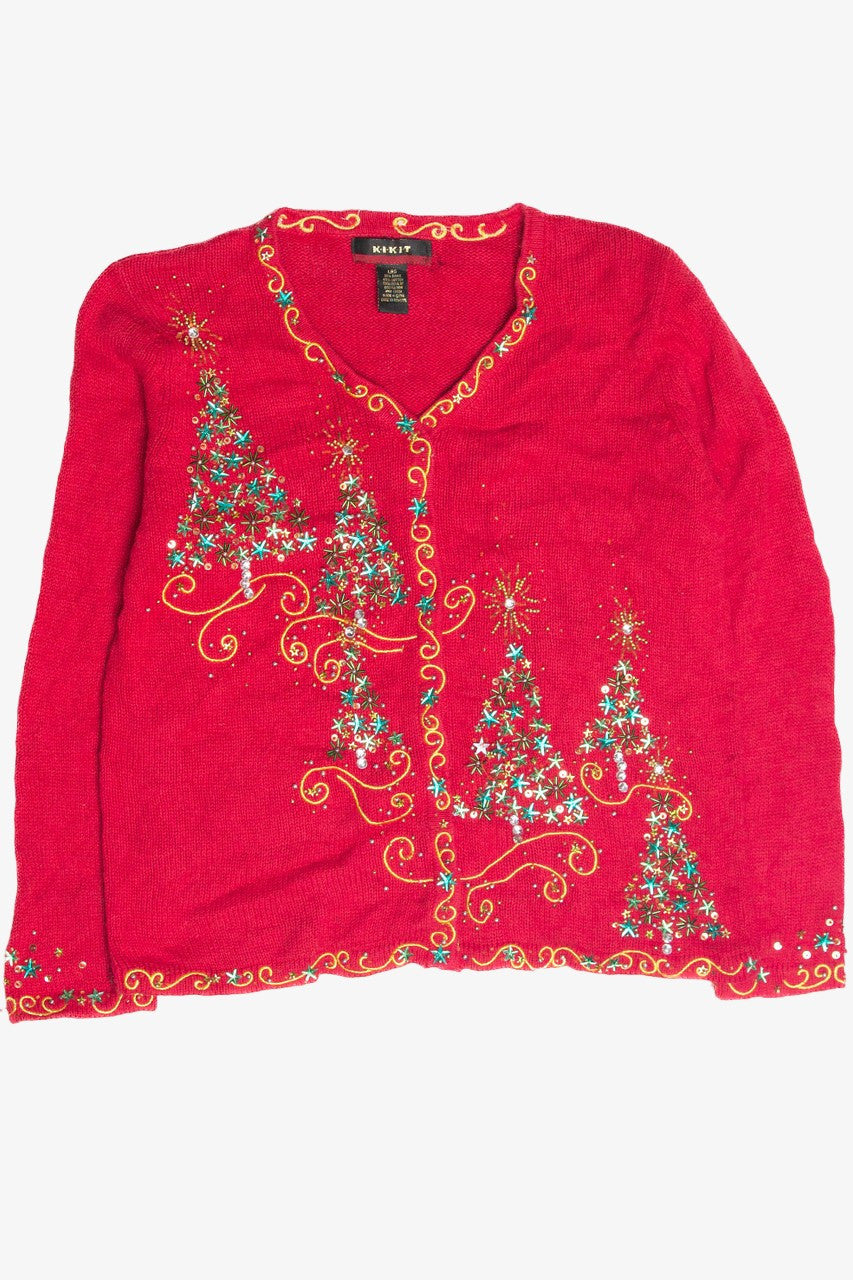 Vintage Red Ugly Christmas Cardigan 63242