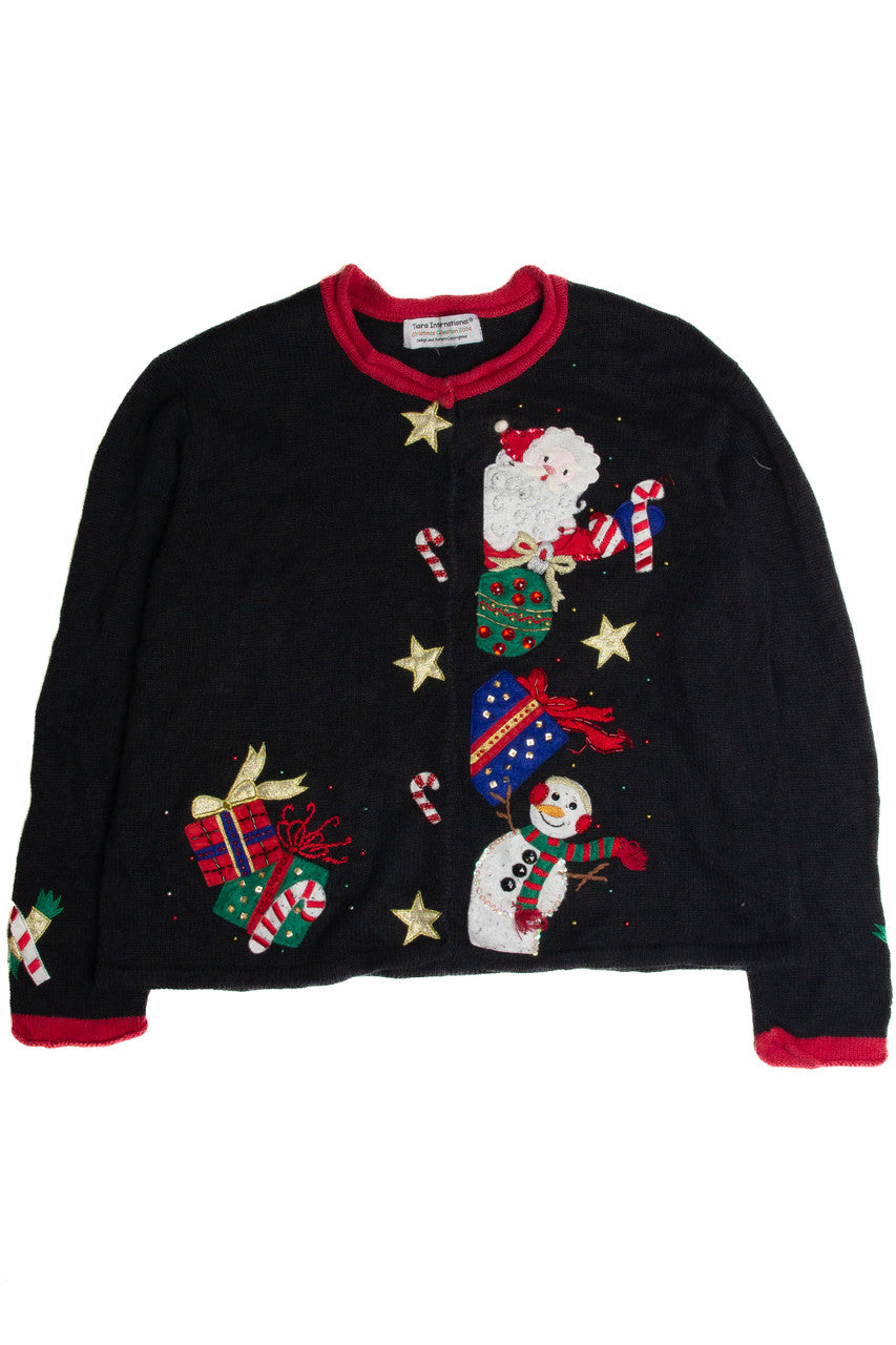 Vintage Black Ugly Christmas Cardigan 62895