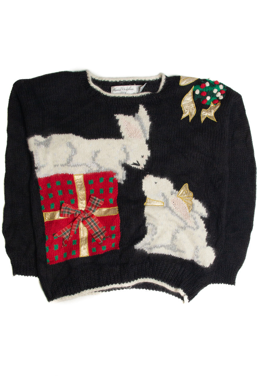 Vintage Black Ugly Christmas Sweater 62802