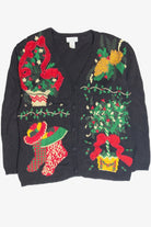 Vintage Black Ugly Christmas Cardigan 63326