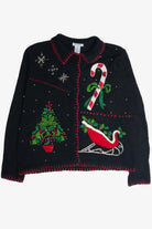 Vintage Black Ugly Christmas Cardigan 60952