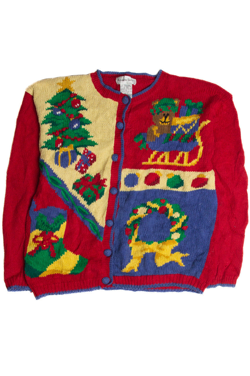 Vintage Red Ugly Christmas Cardigan 62848