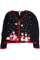 Vintage Black Ugly Christmas Cardigan 62596