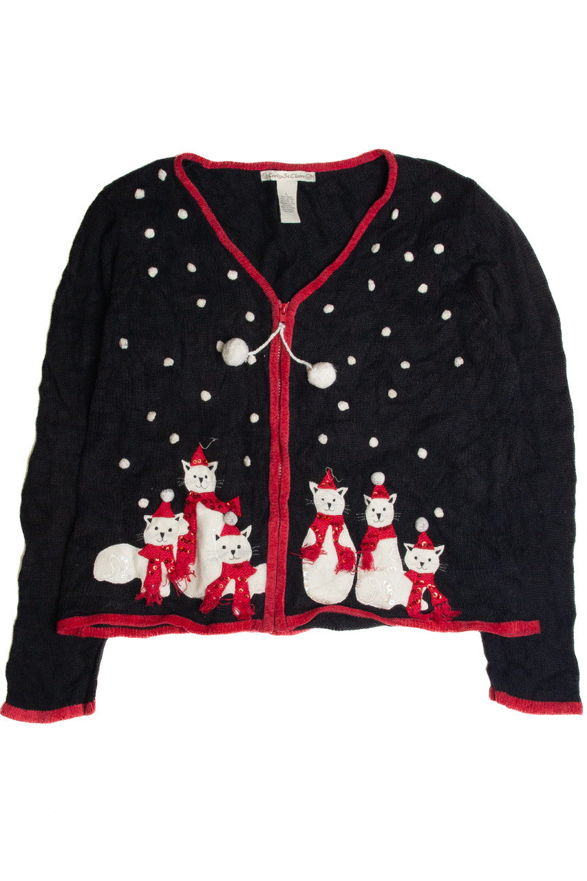 Vintage Black Ugly Christmas Cardigan 62596