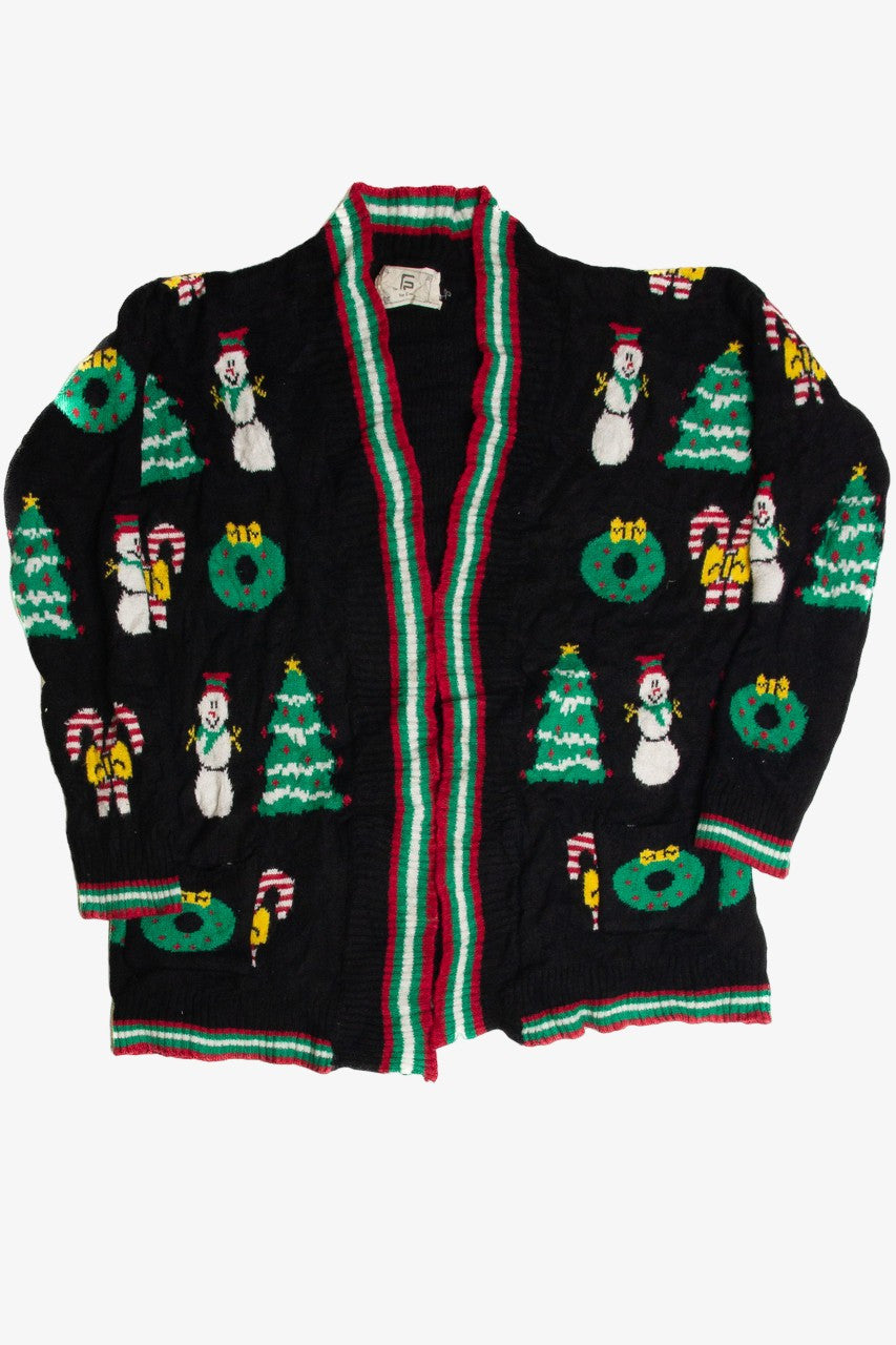 Vintage Black Ugly Christmas Cardigan 59681