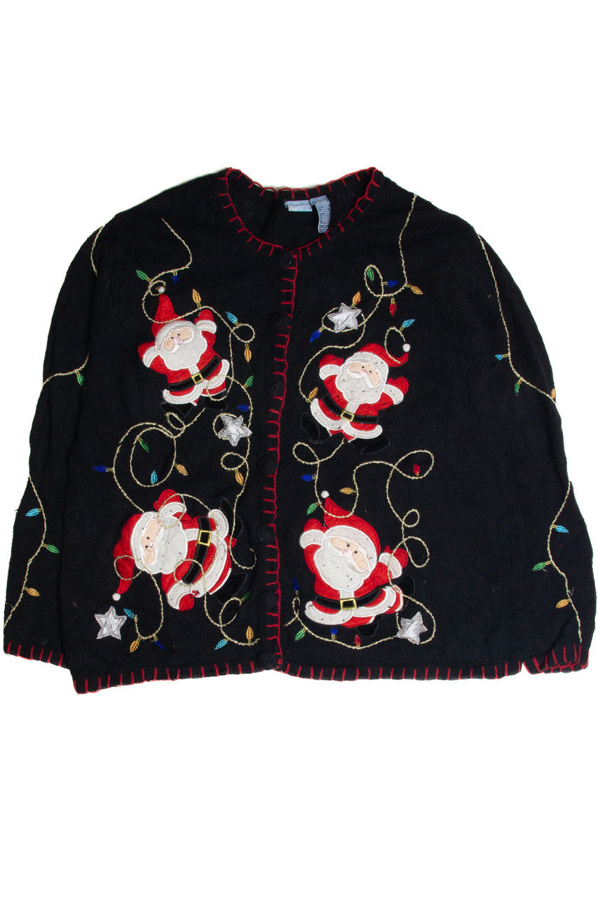 Vintage Black Ugly Christmas Cardigan 62662