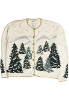 Vintage White Ugly Christmas Cardigan