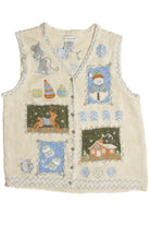 Vintage White Ugly Christmas Vest 62573