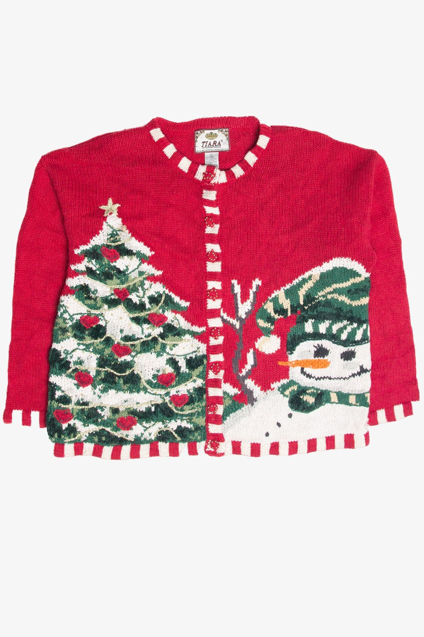 Vintage Red Ugly Christmas Cardigan 63410