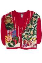 Vintage Red Ugly Christmas Cardigan 62645