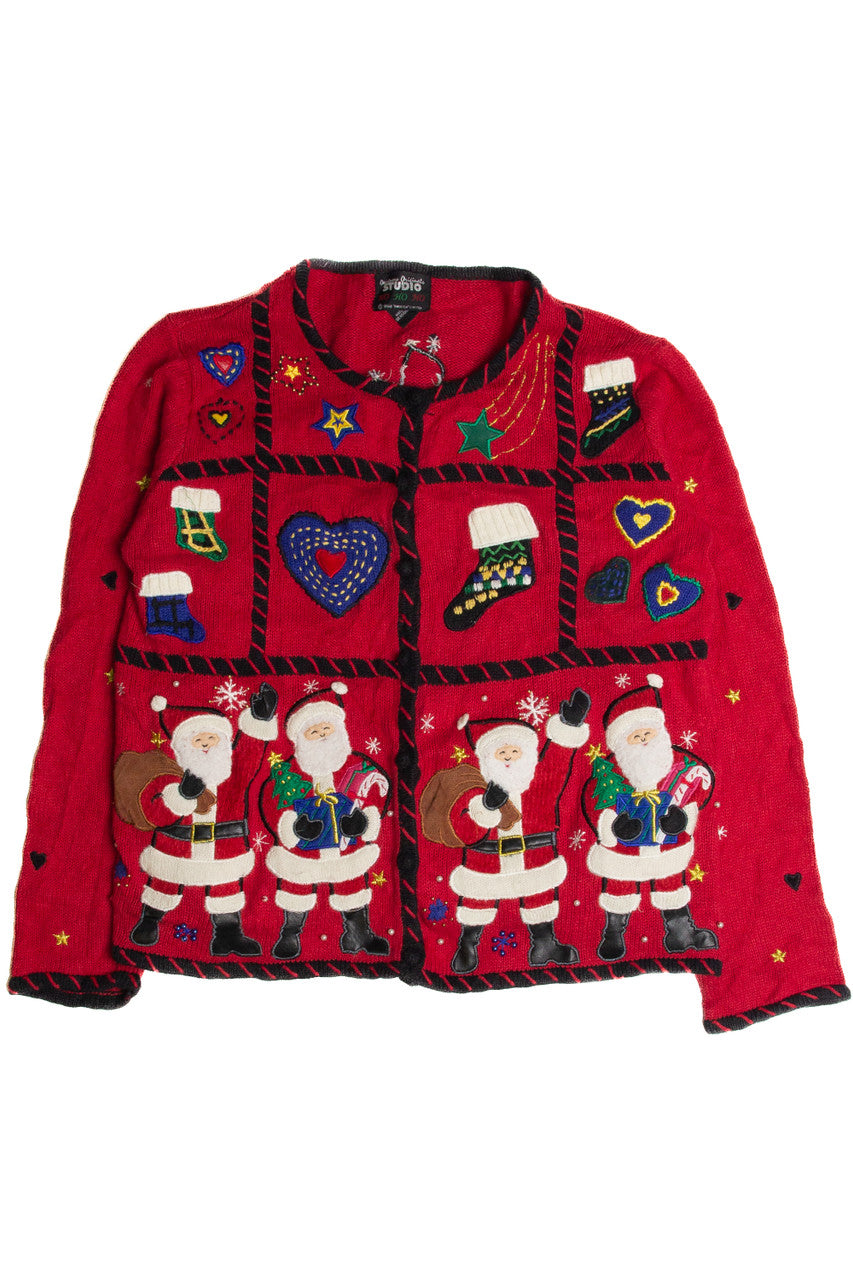 Vintage Red Ugly Christmas Cardigan 62896