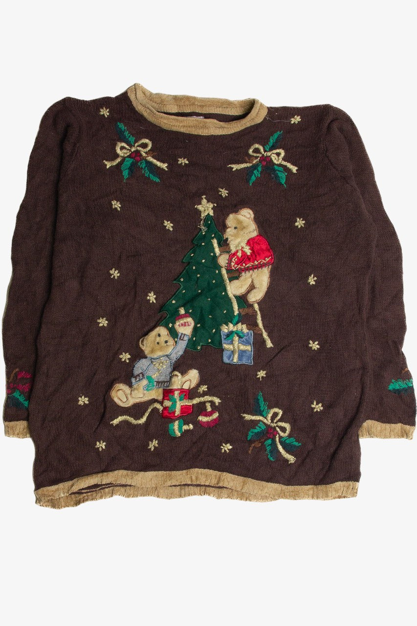 Vintage Brown Ugly Christmas Sweater 62818