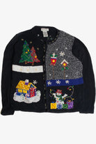 Vintage Black Ugly Christmas Cardigan 62787