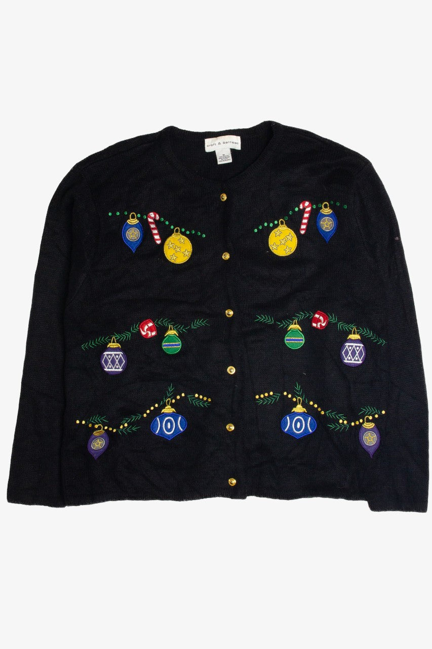 Vintage Black Ugly Christmas Cardigan 62323