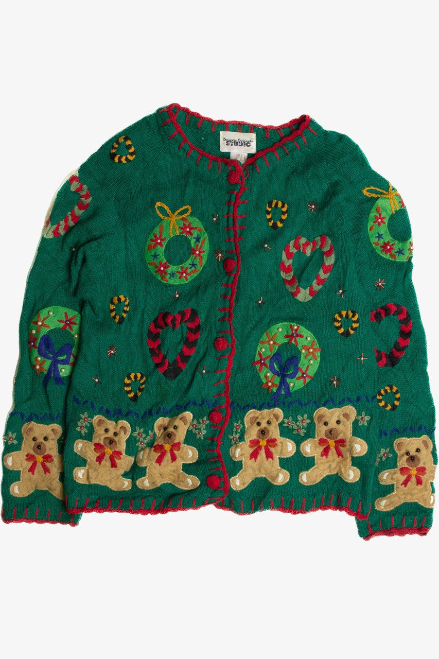 Vintage Green Ugly Christmas Cardigan 59635
