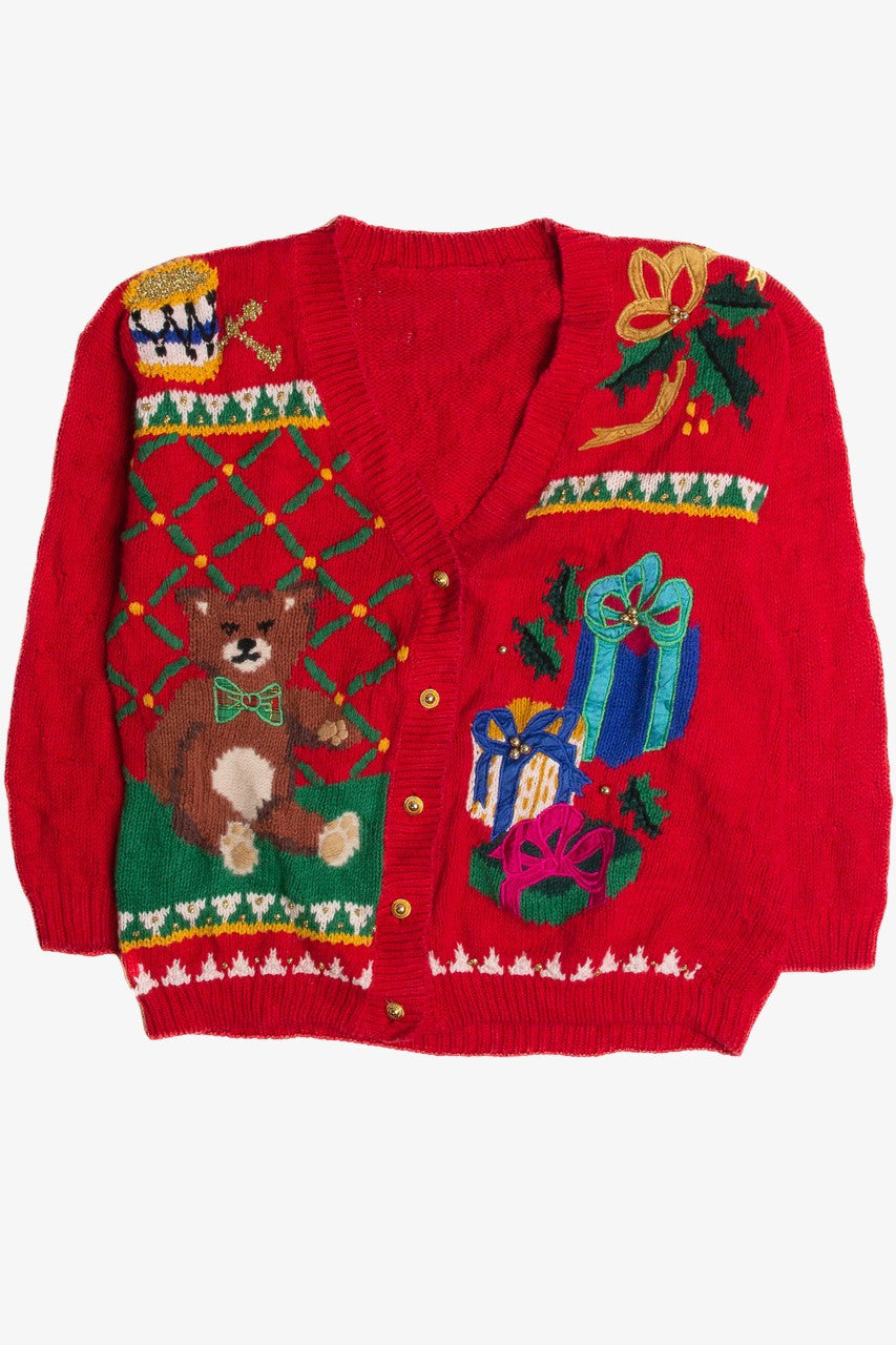 Vintage Red Ugly Christmas Cardigan 59638