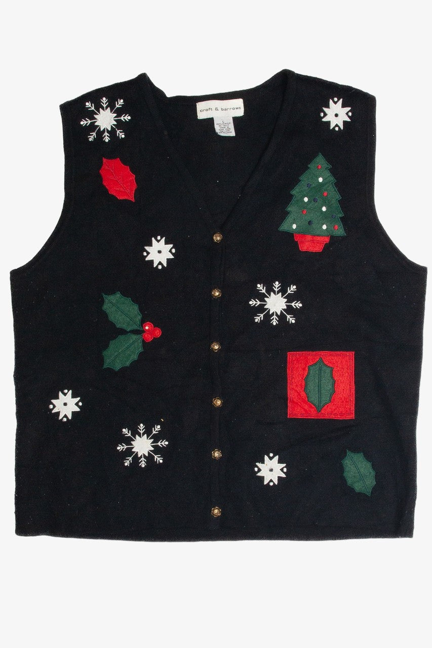 Vintage Black Ugly Christmas Vest 60976