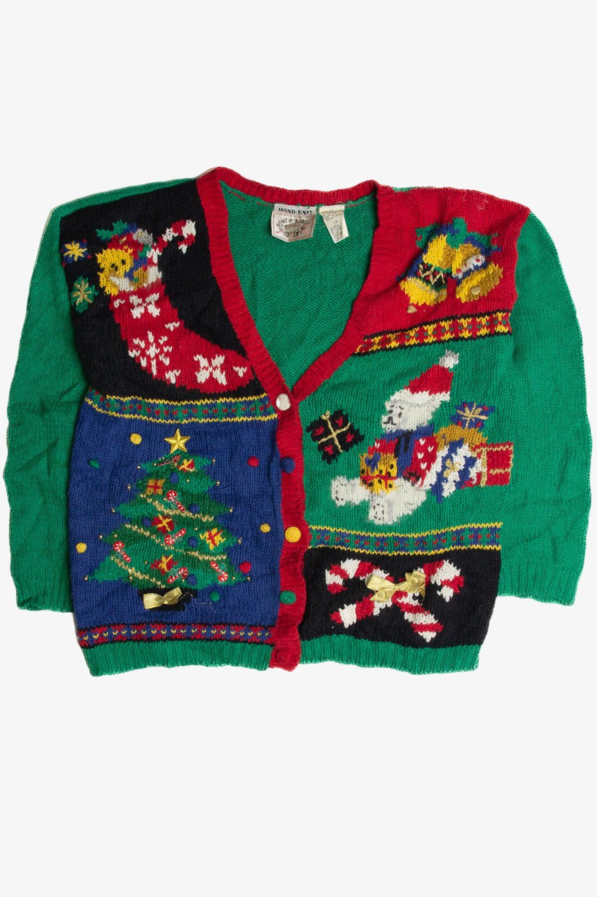 Vintage Green Ugly Christmas Cardigan 62812