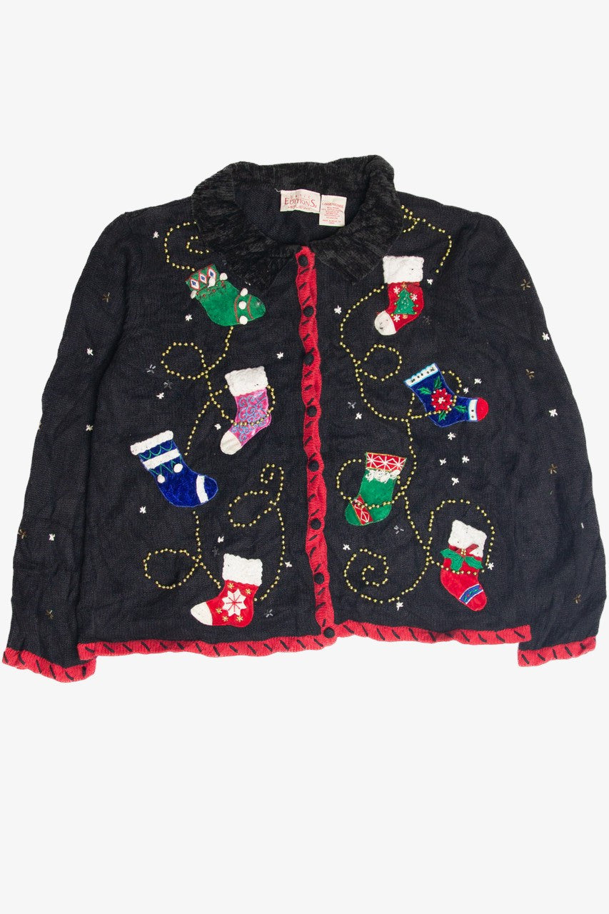 Vintage Black Ugly Christmas Cardigan 63118