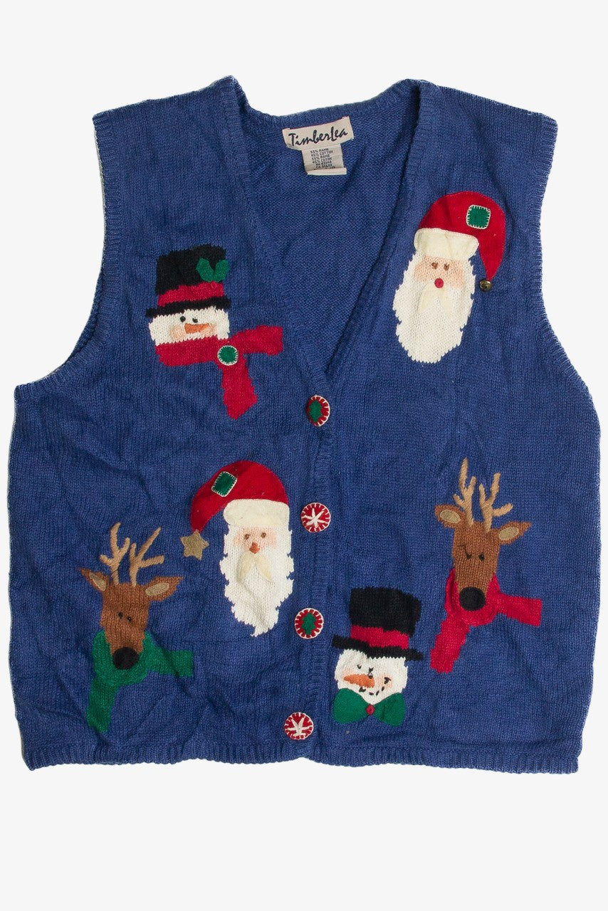 Vintage Blue Ugly Christmas Vest 59743