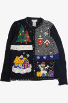 Vintage Black Ugly Christmas Cardigan 59587