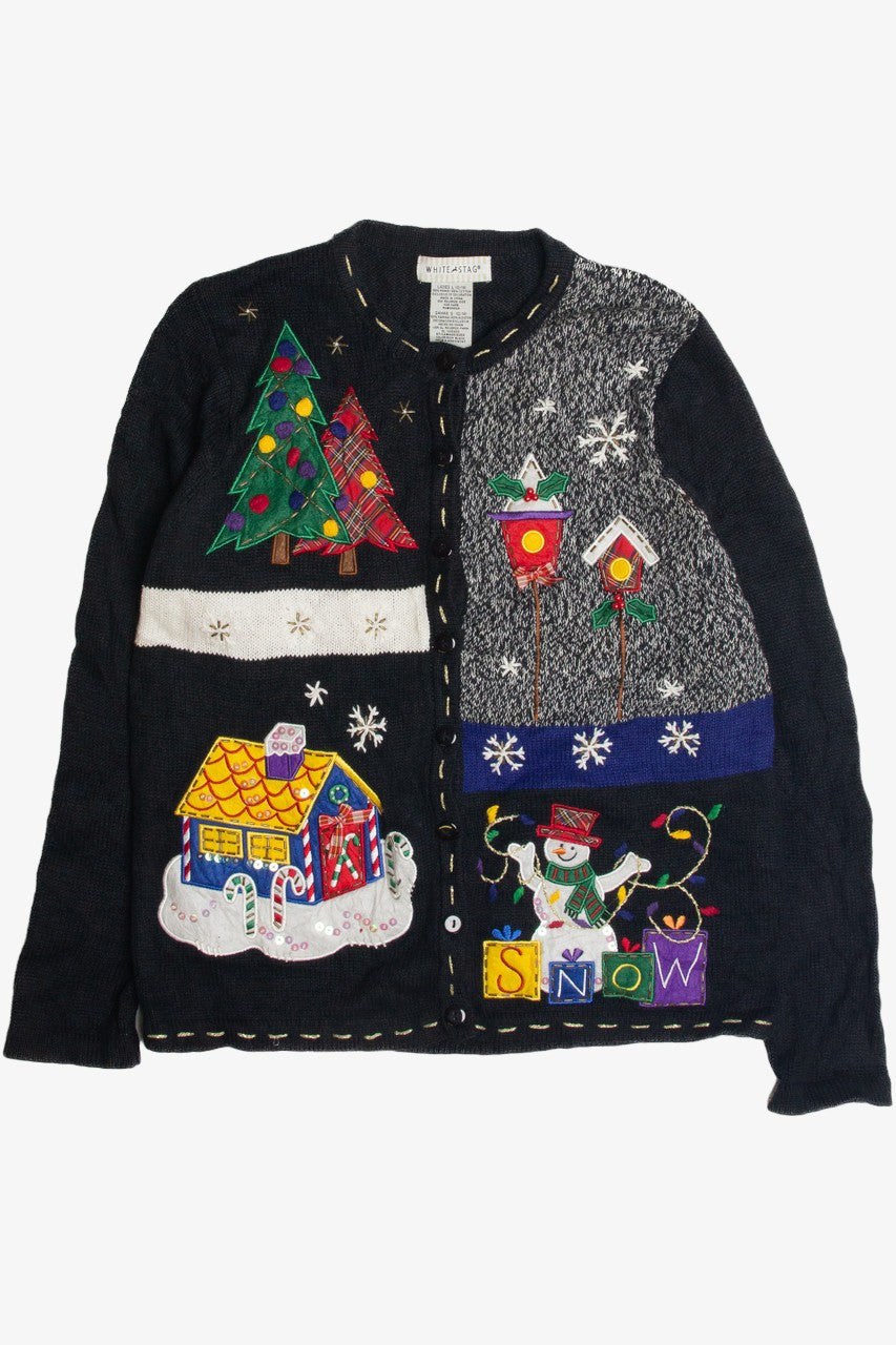 Vintage Black Ugly Christmas Cardigan 59587