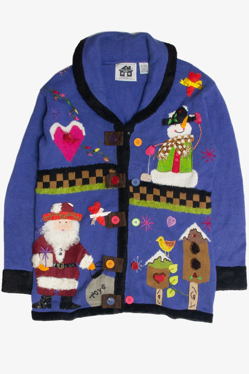 Vintage Blue Ugly Christmas Cardigan 59798