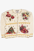 Vintage White Ugly Christmas Cardigan 63231