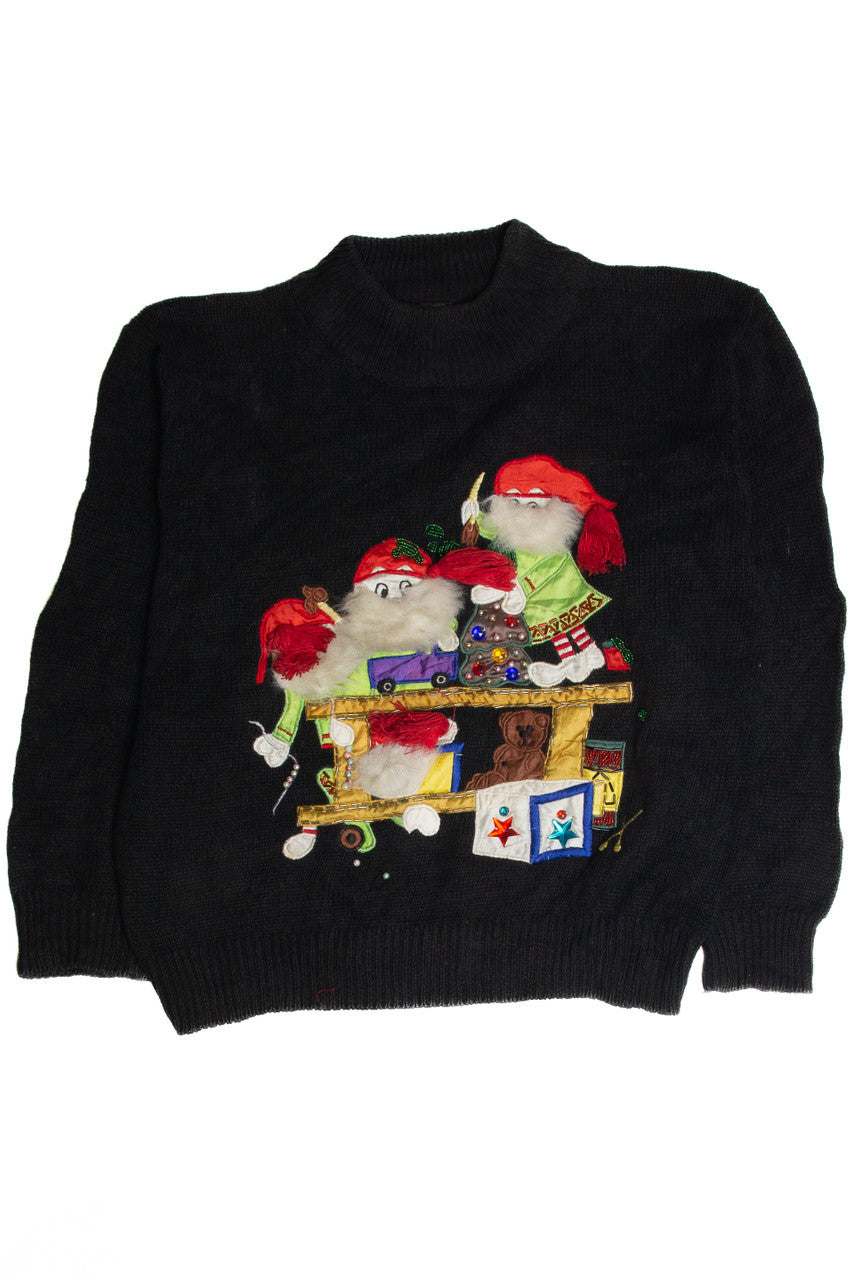 Vintage Black Ugly Christmas Sweater 62881