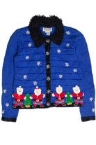 Vintage Blue Ugly Christmas Cardigan 63370