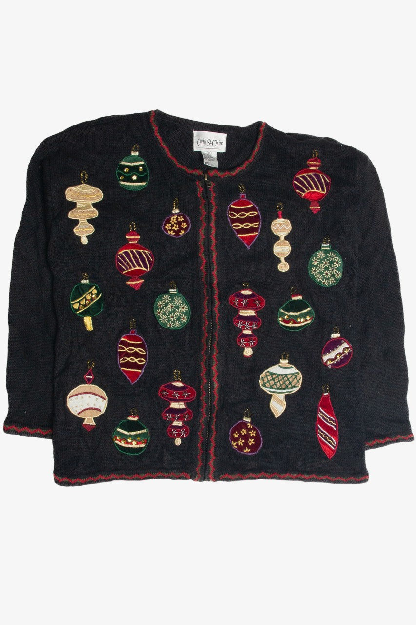 Vintage Black Ugly Christmas Cardigan 60892