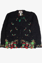 Vintage Black Ugly Christmas Cardigan 59759