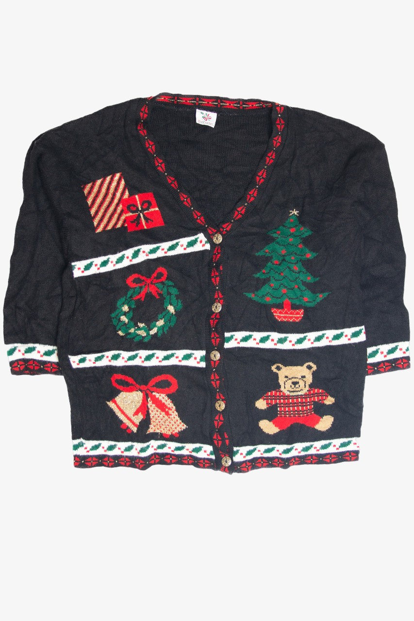 Vintage Black Ugly Christmas Cardigan 63194