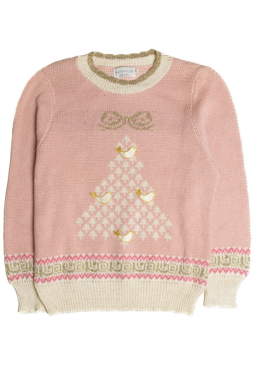 Vintage Pink Ugly Christmas Sweater 62768