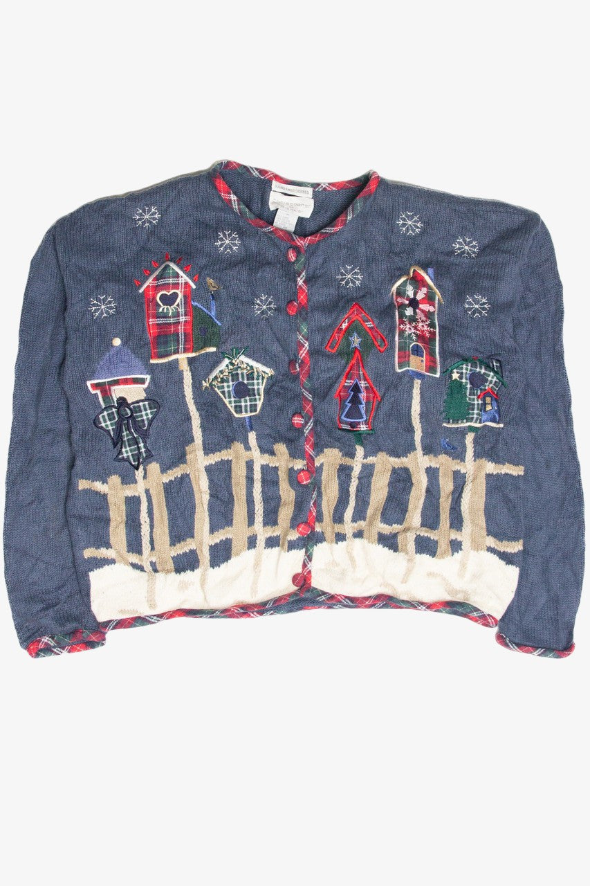 Vintage Blue Ugly Christmas Cardigan 63088