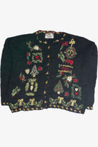 Vintage Black Ugly Christmas Cardigan 59793