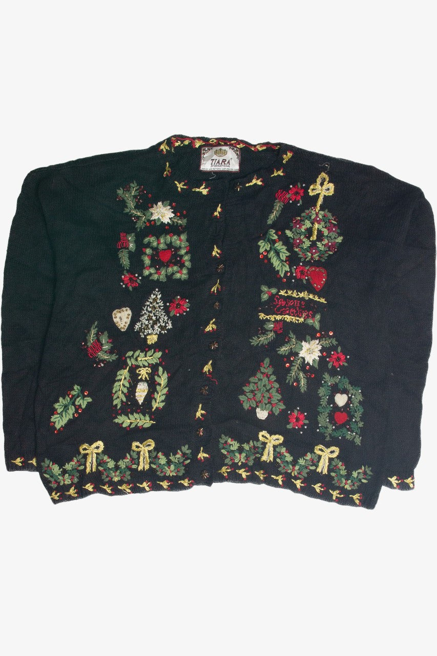 Vintage Black Ugly Christmas Cardigan 59793