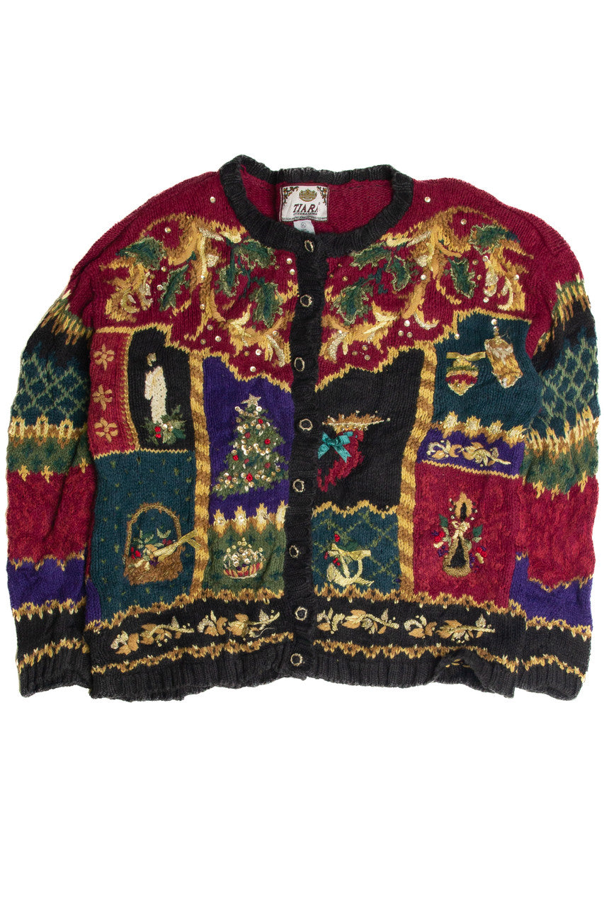 Vintage Red Ugly Christmas Cardigan 62455
