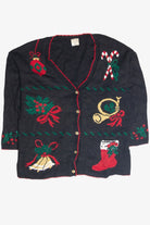 Vintage Black Ugly Christmas Cardigan 63254