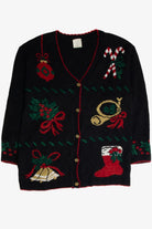 Vintage Black Ugly Christmas Cardigan 62758
