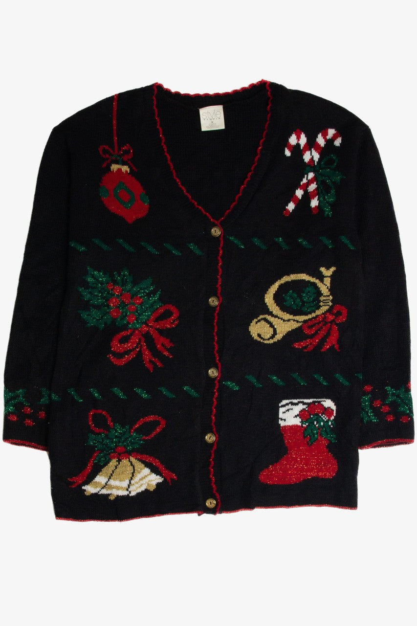 Vintage Black Ugly Christmas Cardigan 62758