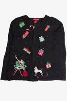 Vintage Black Ugly Christmas Cardigan 62338
