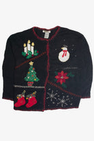 Vintage Black Ugly Christmas Cardigan 62389