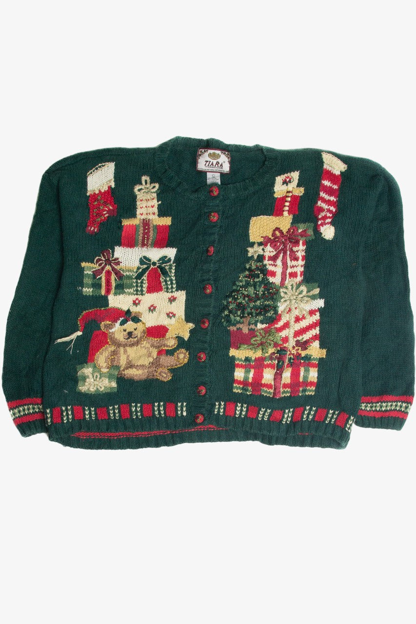 Vintage Green Ugly Christmas Cardigan 62373
