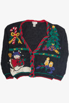 Vintage Black Ugly Christmas Cardigan 62425