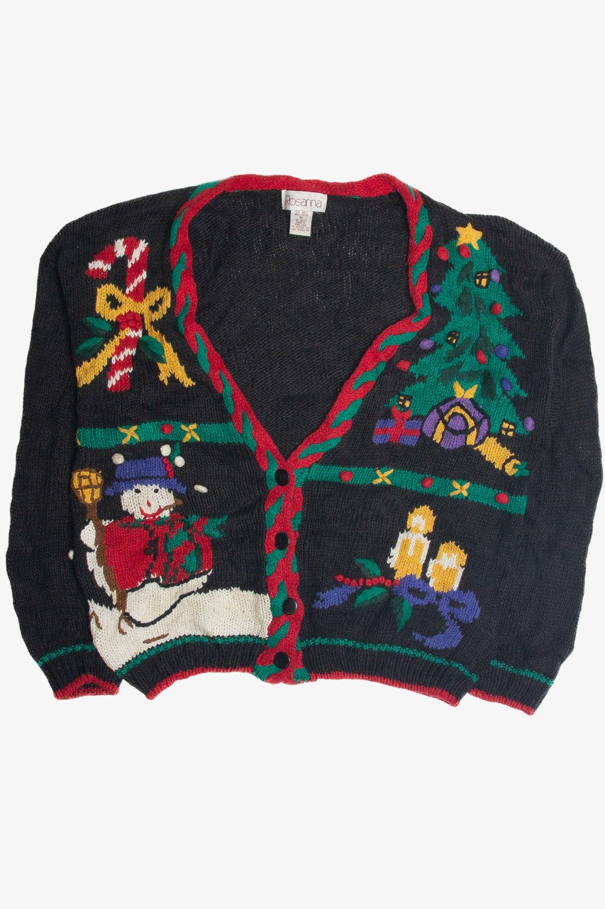 Vintage Black Ugly Christmas Cardigan 62425