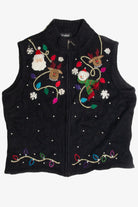 Vintage Black Ugly Christmas Vest 62301