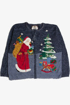 Vintage Blue Ugly Christmas Cardigan 59649